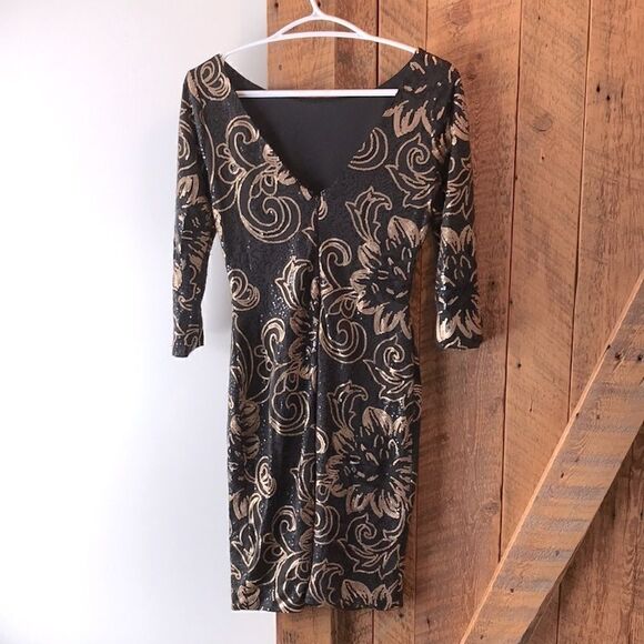 Le Château floral sequins dress - Picture 3 of 8